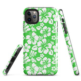 Lime Green and White Hawaiian Flowers Tough Case for iPhone®