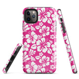 Hot Pink and White Hawaiian Flowers Tough Case for iPhone®