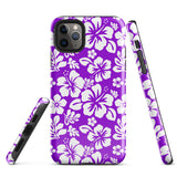 Purple and White Hawaiian Flowers Tough Case for iPhone®