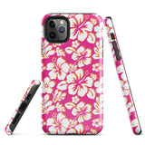 Hot Pink, Orange and White Hawaiian Flowers Tough Case for iPhone®