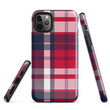 Red, White and Blue Surfer Plaid Tough Case for iPhone®