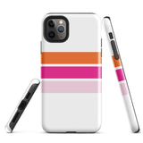 Orange and Pink Classic Surf Stripes Tough Case for iPhone®