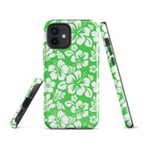 Lime Green and White Hawaiian Flowers Tough Case for iPhone®