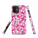 Hot Pink and White Hawaiian Flowers Tough Case for iPhone®