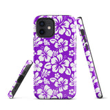 Purple and White Hawaiian Flowers Tough Case for iPhone®