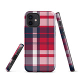 Red, White and Blue Surfer Plaid Tough Case for iPhone®