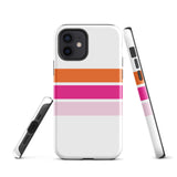 Orange and Pink Classic Surf Stripes Tough Case for iPhone®