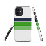 Navy Blue and Greens Classic Surf Stripes Tough Case for iPhone®