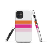 Orange and Pink Classic Surf Stripes Tough Case for iPhone