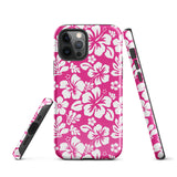 Hot Pink and White Hawaiian Flowers Tough Case for iPhone®