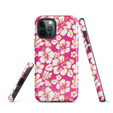 Hot Pink, Orange and White Hawaiian Flowers Tough Case for iPhone®