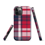 Red, White and Blue Surfer Plaid Tough Case for iPhone®