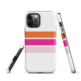 Orange and Pink Classic Surf Stripes Tough Case for iPhone®