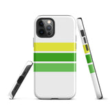 Lemon Lime Classic Surf Stripes Tough Case for iPhone