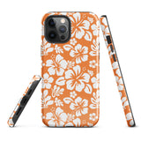 Orange and White Hawaiian Flowers Tough Case for iPhone®