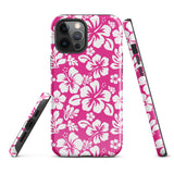 Hot Pink and White Hawaiian Flowers Tough Case for iPhone®