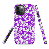 Purple and White Hawaiian Flowers Tough Case for iPhone®