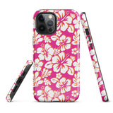 Hot Pink, Orange and White Hawaiian Flowers Tough Case for iPhone®