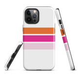 Orange and Pink Classic Surf Stripes Tough Case for iPhone