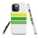 Lemon Lime Classic Surf Stripes Tough Case for iPhone