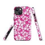 Hot Pink and White Hawaiian Flowers Tough Case for iPhone®