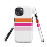 Orange and Pink Classic Surf Stripes Tough Case for iPhone