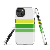 Lemon Lime Classic Surf Stripes Tough Case for iPhone