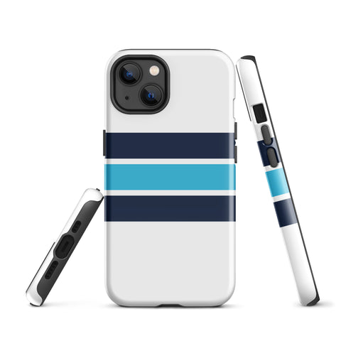 Navy & Aqua Blue Surf Stripes iPhone® Tough Case Navy & Aqua Blue Surf Stripes iPhone® Tough Case