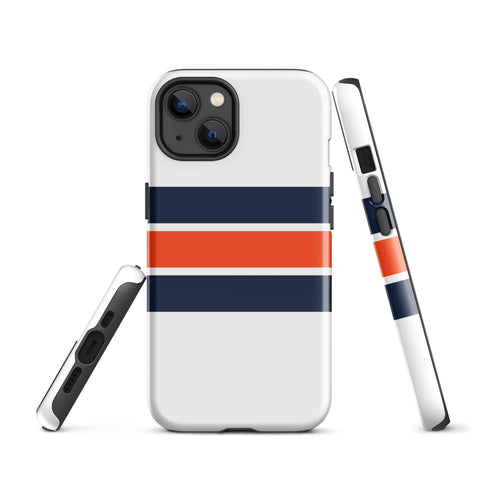 Navy Blue & Orange Surf Stripes iPhone® Tough Case Navy Blue & Orange Surf Stripes iPhone® Tough Case
