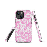 Pink and White Hawaiian Flowers Tough Case for iPhone®