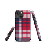 Red, White and Blue Surfer Plaid Tough Case for iPhone®