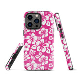 Hot Pink and White Hawaiian Flowers Tough Case for iPhone®