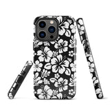 Black and White Hawaiian Flowers Tough Case for iPhone®