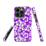 Purple and White Hawaiian Flowers Tough Case for iPhone®