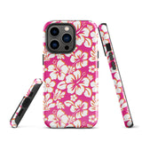 Hot Pink, Orange and White Hawaiian Flowers Tough Case for iPhone®