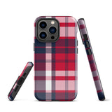 Red, White and Blue Surfer Plaid Tough Case for iPhone®