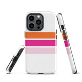 Orange and Pink Classic Surf Stripes Tough Case for iPhone