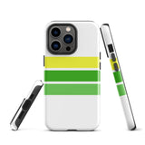 Lemon Lime Classic Surf Stripes Tough Case for iPhone