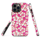 Hot Pink, Orange and White Hawaiian Flowers Tough Case for iPhone®