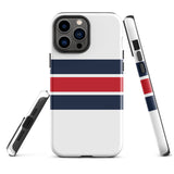 Red, White and Blue Classic Surf Stripes Tough Case for iPhone®