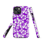 Purple and White Hawaiian Flowers Tough Case for iPhone®