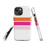 Orange and Pink Classic Surf Stripes Tough Case for iPhone®