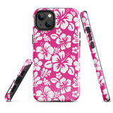 Hot Pink and White Hawaiian Flowers Tough Case for iPhone®