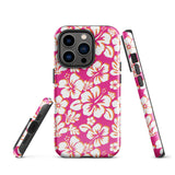 Hot Pink, Orange and White Hawaiian Flowers Tough Case for iPhone®