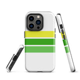 Lemon Lime Classic Surf Stripes Tough Case for iPhone®