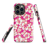 Hot Pink, Orange and White Hawaiian Flowers Tough Case for iPhone®