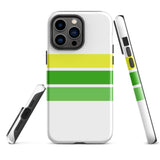 Lemon Lime Classic Surf Stripes Tough Case for iPhone®