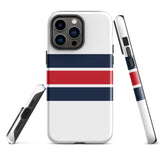 Red, White and Blue Classic Surf Stripes Tough Case for iPhone®