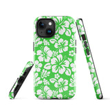 Lime Green and White Hawaiian Flowers Tough Case for iPhone®