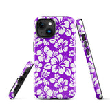 Purple and White Hawaiian Flowers Tough Case for iPhone®